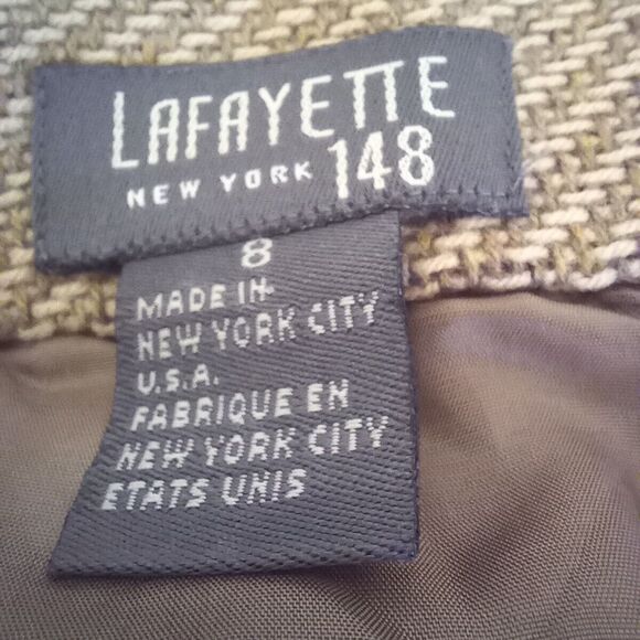 Lafayette 148 Size 8 Tweed Pencil Straight Skirt-Knee Length-Lined-Brown-Career - Picture 7 of 8